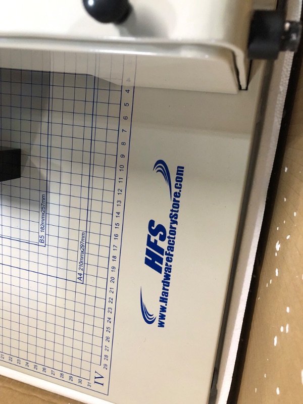 Photo 7 of HFS (R) Heavy Duty Guillotine Paper Cutter -12'' (12'' Paper Cutter) **LOOKS BRAND NEW**