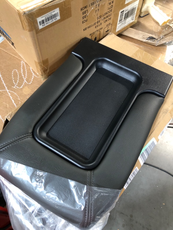 Photo 1 of Ezzy Auto Dark Gray Center Console Lid Armrest Kit