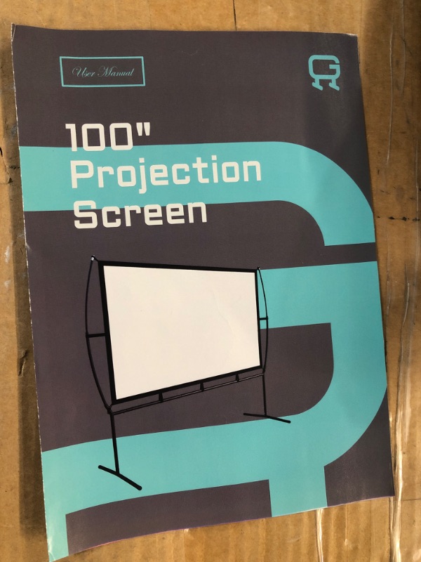 Photo 1 of Projector Screen with Stand Foldable Portable Movie Screen 100 Inch?16?9?