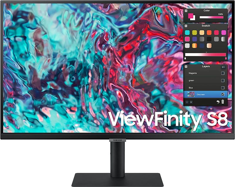 Photo 1 of SAMSUNG 27-Inch ViewFinity S8 Series 4K UHD High Resolution Monitor, IPS Panel