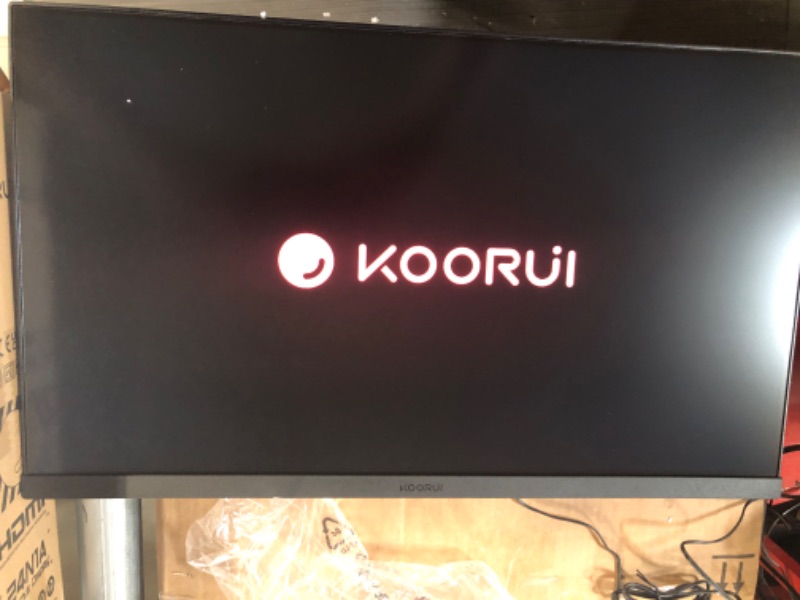 Photo 2 of KOORUI 24 Inch Computer Monitor Full HD 1920 x 1080p VA Display 75Hz 3000:1 Contrast Ratio with HDMI, VGA, Frameless, 75 x 75 mm VESA Mountable, Ergonomic Tilt, Black