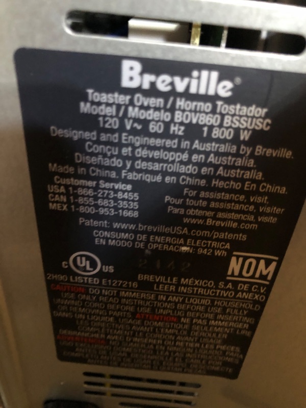 Photo 5 of *PARTS ONLY*
Breville Smart Oven Air Fryer Toaster Oven.