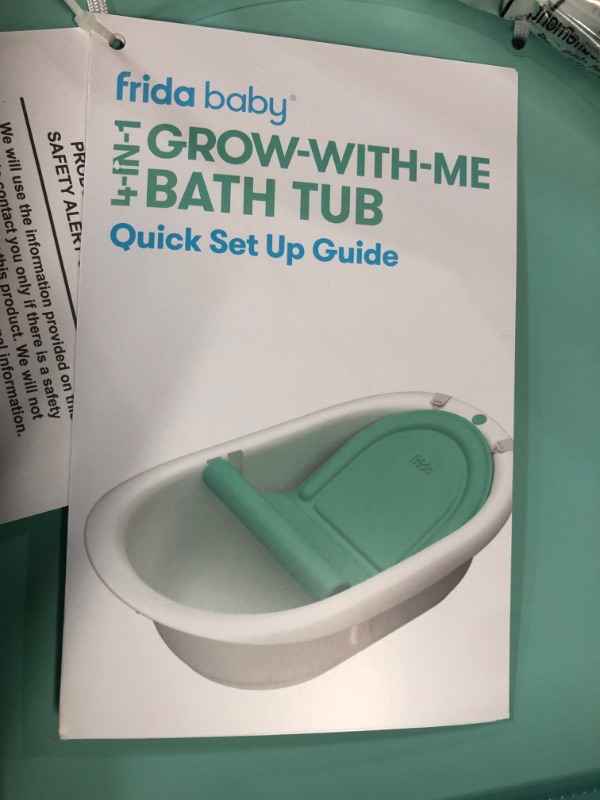 Photo 2 of 4-in-1 Grow-with-Me Bath Tub by Frida Baby Transforms Infant Bathtub to Toddler Bath Seat with Backrest for Assisted Sitting in Tub