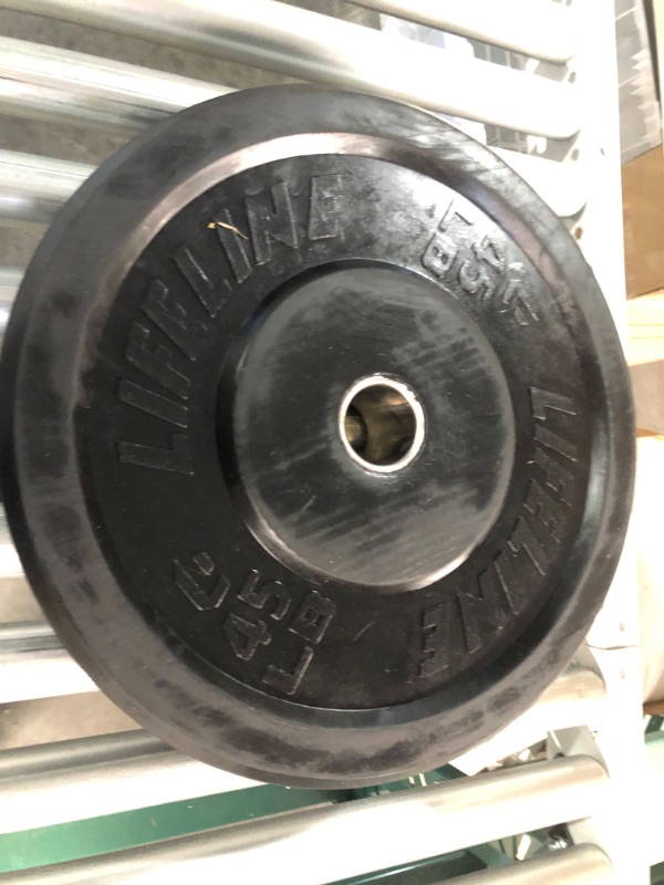 Photo 2 of **USED BUT APPEARS NEW** Lifeline Rubber Bumper Plate - Multiple Weight Options 45 lb