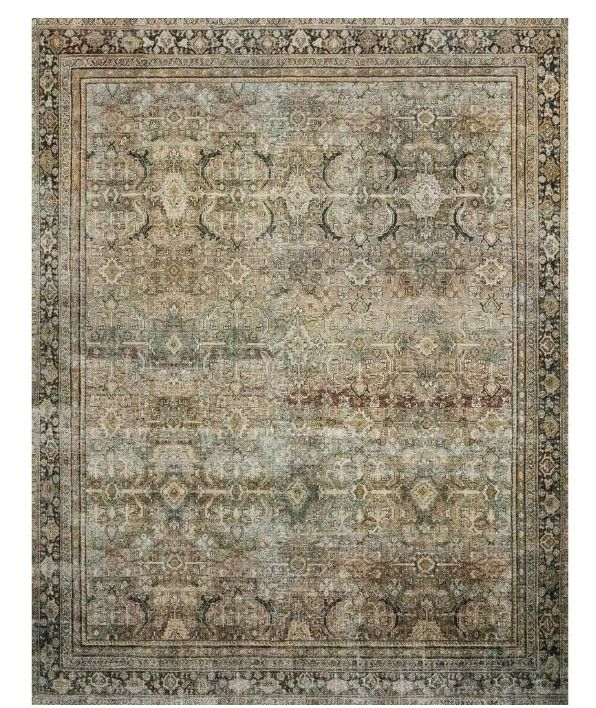 Photo 1 of **SEE NOTES**  Loloi II Layla Collection LAY-03 Traditional Olive / Charcoal 9'-0" x 12'-0" Area Rug 