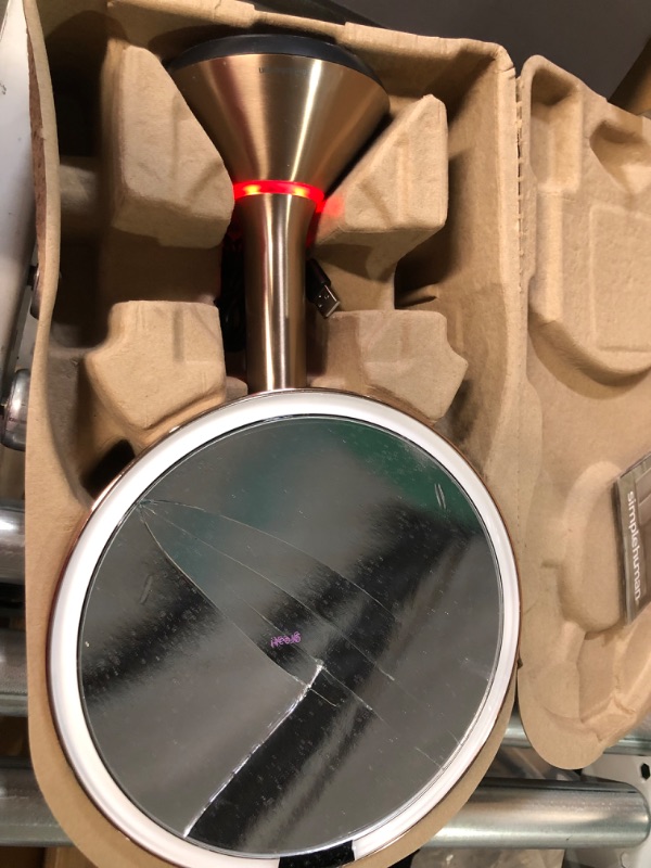 Photo 2 of [DAMAGE] simplehuman 8 Stainless Steel Sensor Mirror - Brushed