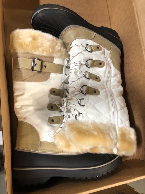 Photo 2 of [USED] DREAM PAIRS Women's DP Warm Faux Fur Lined Mid Calf Winter Snow Boots
