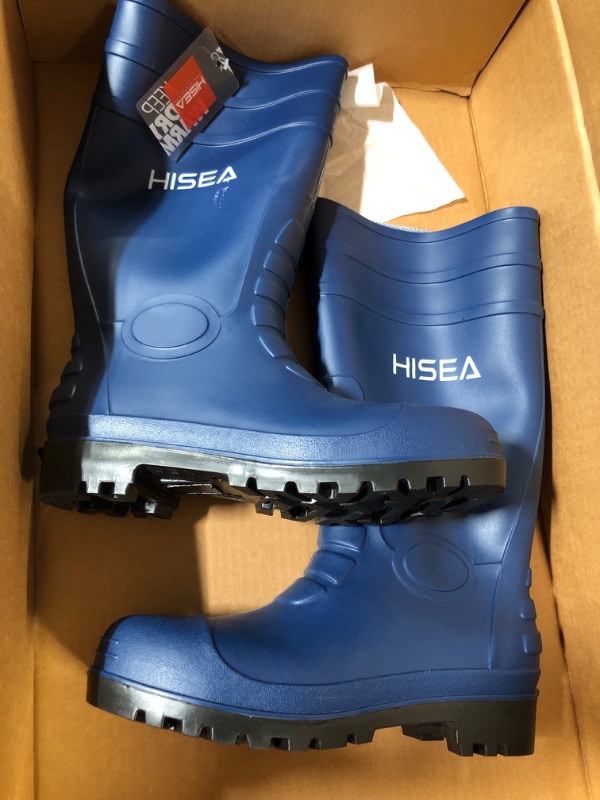 Photo 2 of [USED] HISEA Men's Steel Toe Rain Boots Size 8