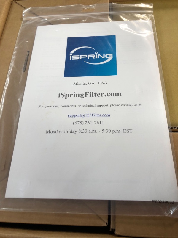 Photo 6 of **SEE NOTES**
iSpring RCC7, NSF Certified, High Capacity Under Sink 5-Stage Reverse Osmosis Drinking Filtration System, 75 GPD, Brushed Nickel Faucet