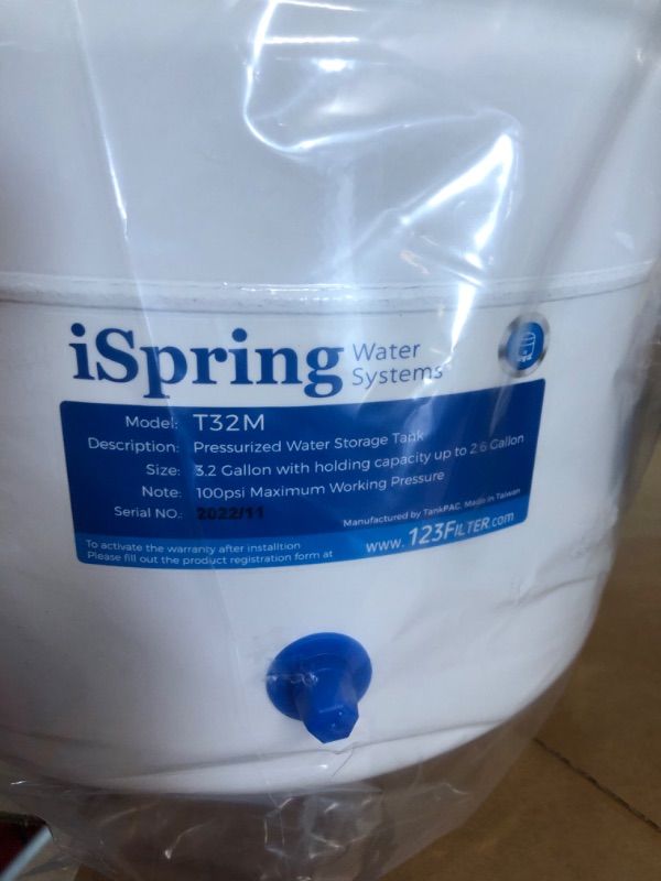 Photo 7 of **SEE NOTES**
iSpring RCC7, NSF Certified, High Capacity Under Sink 5-Stage Reverse Osmosis Drinking Filtration System, 75 GPD, Brushed Nickel Faucet