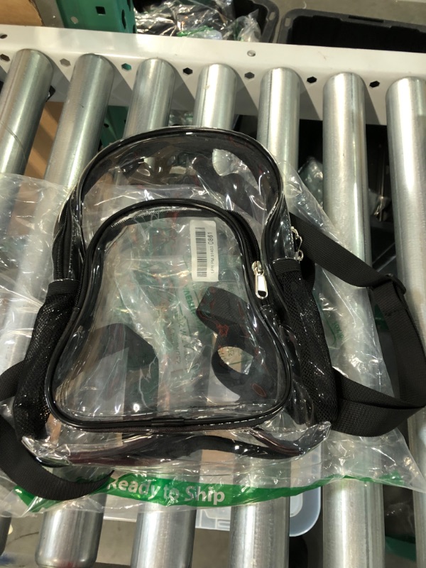 Photo 3 of [SET - USED] Telena Handbags Vegan Leather Bucket Bag + Clear Small Backpack
