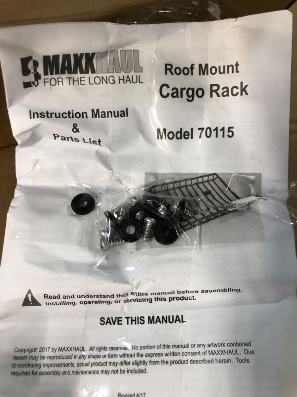 Photo 3 of [USED] MaxxHaul 70115 46" x 36" x 4-1/2" Roof Rack Rooftop Cargo Carrier 