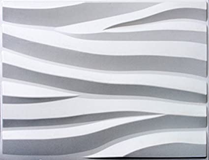 Photo 1 of [DAMAGE] 3D Styrofoam Wall Panels in Modern Wave Design 12pc