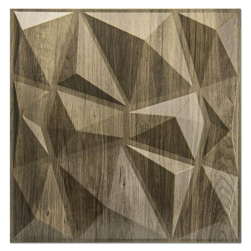 Photo 1 of [USED] Art3d Textures 3D Wall Panels 19.7"×19.7" Matte Wood 12