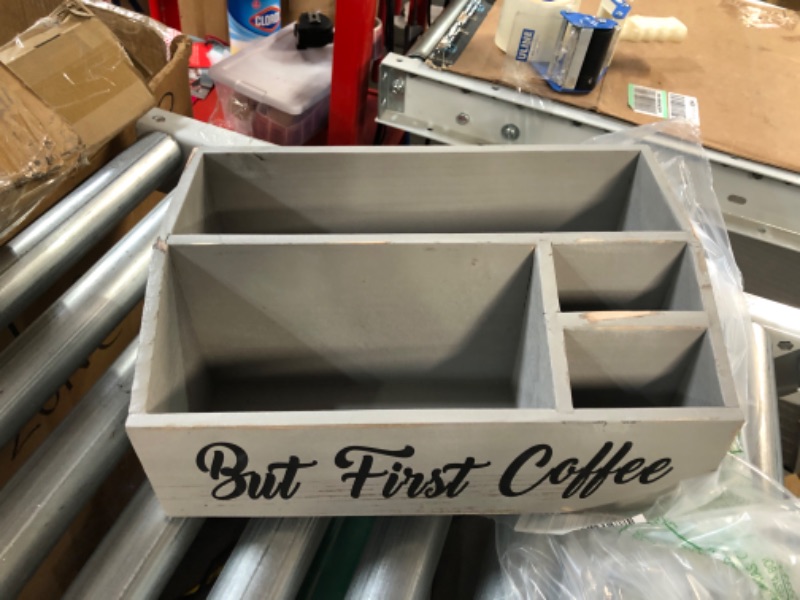Photo 2 of (paint scrapes are the design) Coffee Station Organizer, 