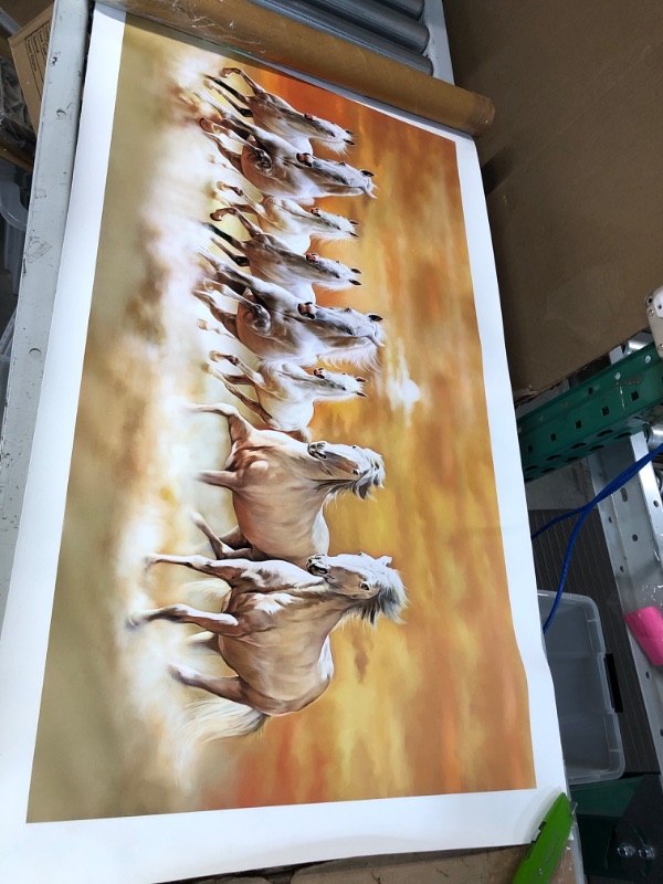 Photo 2 of Art Factory Feng Shui Eight Horse Canvas Painting