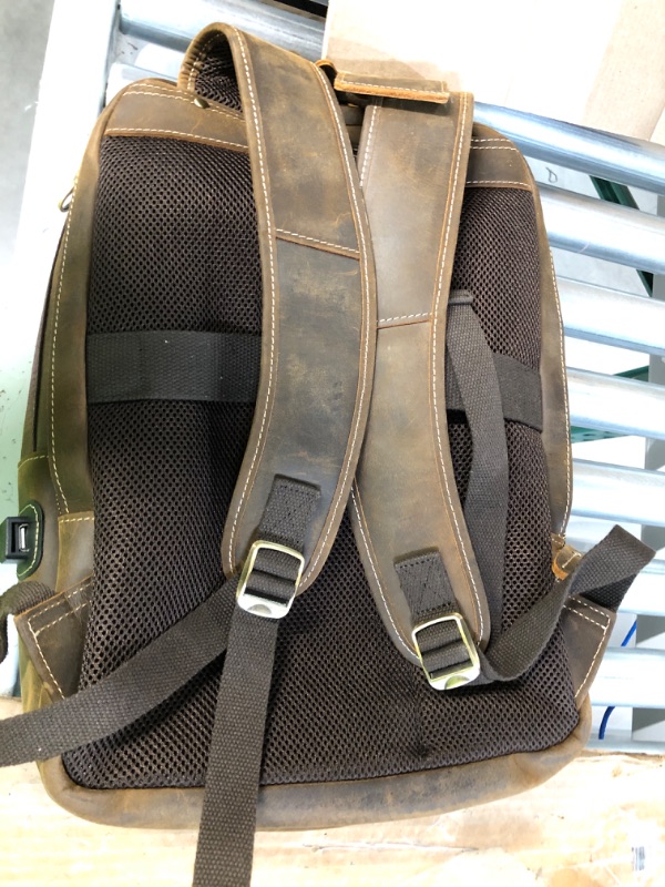 Photo 1 of POLARE ORIGINAL Polare Full Grain Leather 17.3‘’ Backpack Laptop Bag 