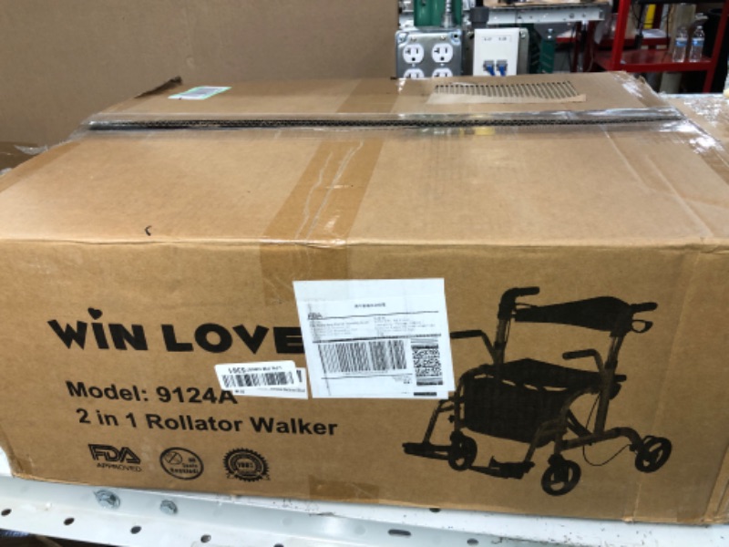 Photo 4 of 2 in 1 Rollator Walkers for Seniors with Padded Seat