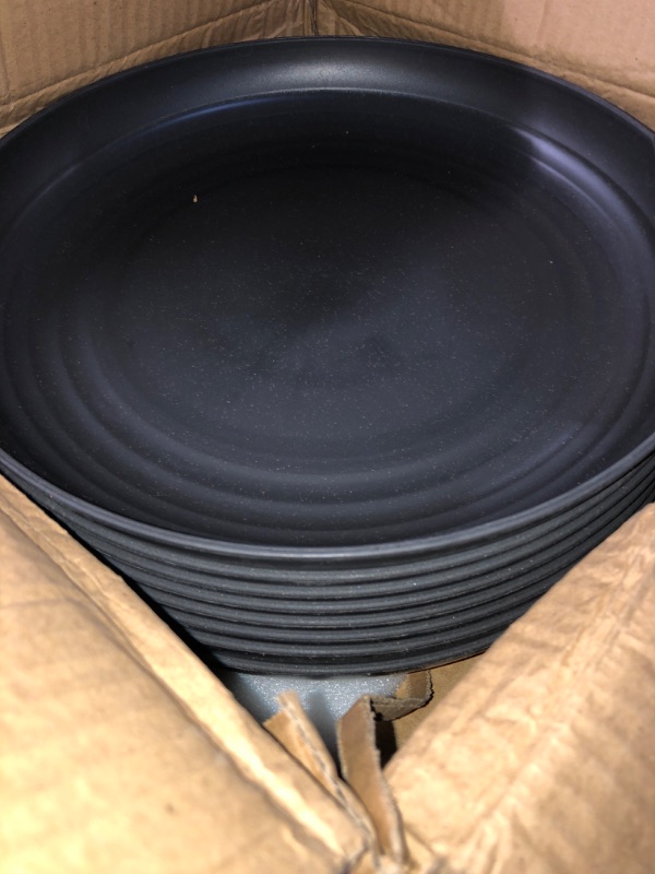 Photo 2 of **DAMAGED PLATE**
BLACK, Wheat Straw Dinnerware Set