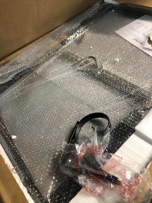 Photo 1 of **USED** Plow & Hearth Metal Fireplace Screen Scrollwork Black | 38" W x 31" H | 2 - Door | Spark Guard 