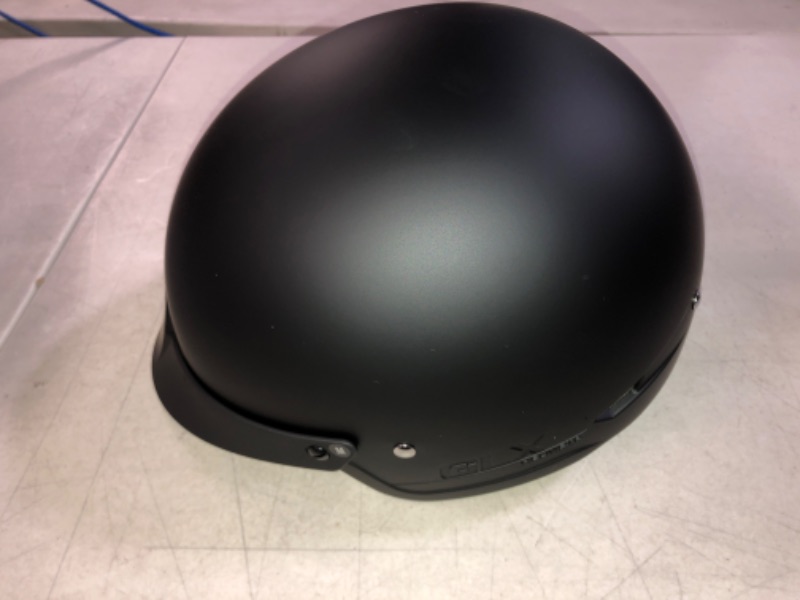 Photo 2 of GLX M14 Cruiser Scooter Motorcycle Half Helmet with Free Tinted Retractable Visor DOT Approved (Matte Black, Medium) Matte Black Medium