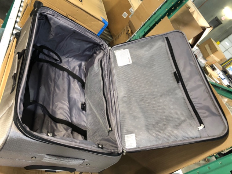 Photo 3 of **USED BUT APPEARS NEW** SwissGear Sion Softside Expandable Roller Luggage, Pewter, Checked-Large 29-Inch Checked-Large 29-Inch Pewter