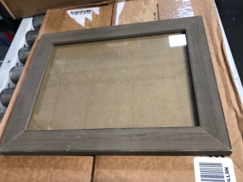 Photo 2 of **SEE NOTES**  9"x12" Grey Stained Wooden Picture Frame