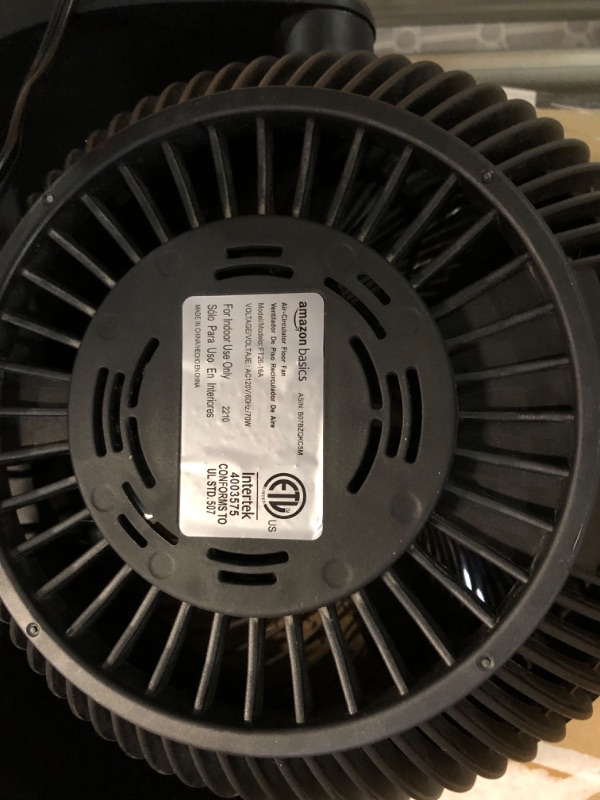 Photo 3 of **FOR PARTS, SEE NOTES**  Amazon Basics 3 Speed Small Room Air Circulator Fan, 11-Inch 11-Inch Air Circulator Fan