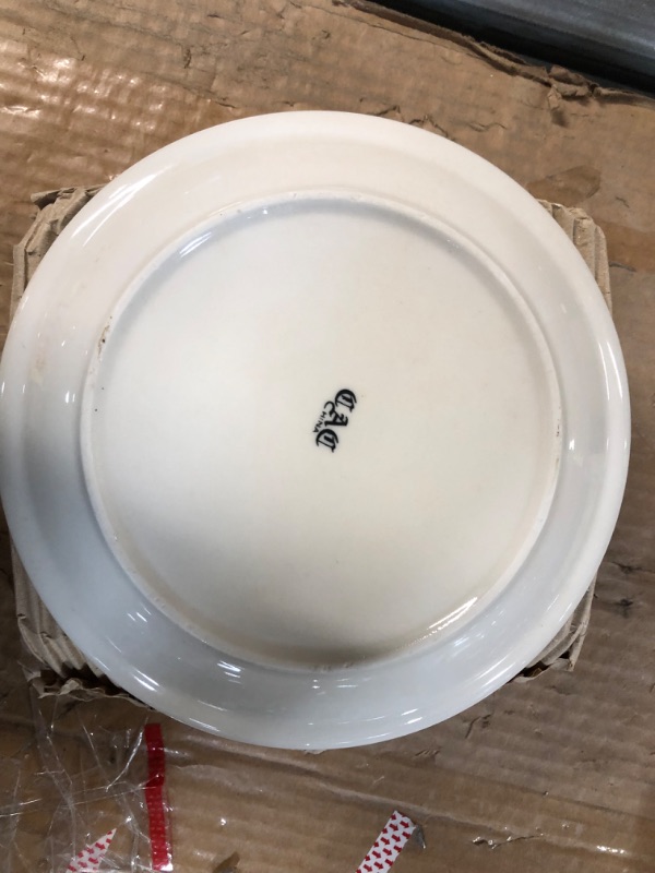 Photo 2 of (36 Plates Total) CAC China NRC-22 Narrow Rim 8-3/8-Inch American White Stoneware Plate, Box of 36 8-3/8-Inch American White; Off White; Creamy White