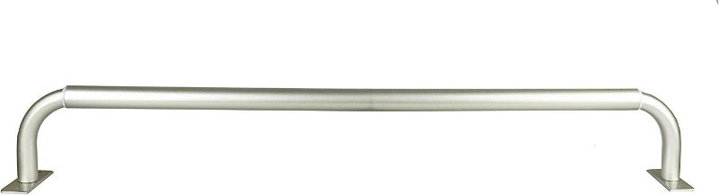 Photo 1 of Meriville 1-Inch Diameter Wrap Around Blackout Curtain Rod (28"-48", Pewter)