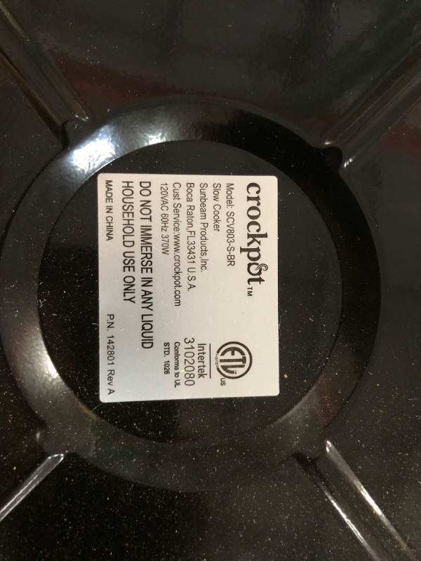 Photo 1 of **SEE NOTES** Crock-Pot 7-Quart Oval Manual Slow Cooker | Stainless Steel (SCV700-S-BR) Stainless 7 Qt Cooker