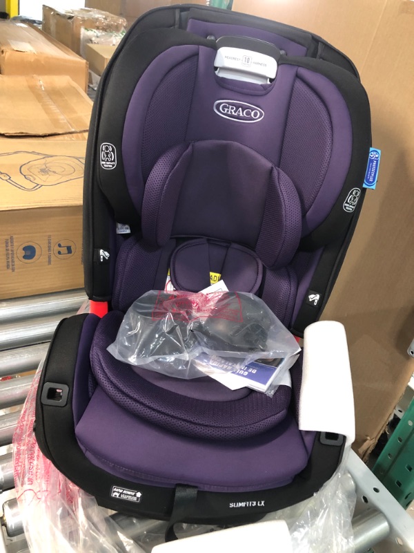 Photo 2 of **USED BUT APPEARS NEW**Graco SlimFit3 LX 3 in 1 Car Seat | Space Saving Car Seat Fits 3 Across in Your Back Seat, Katrina SlimFit w/ 3-Across Fit Katrina