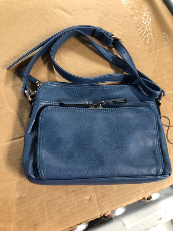 Photo 1 of NAVY BLUE LEATHER BAG