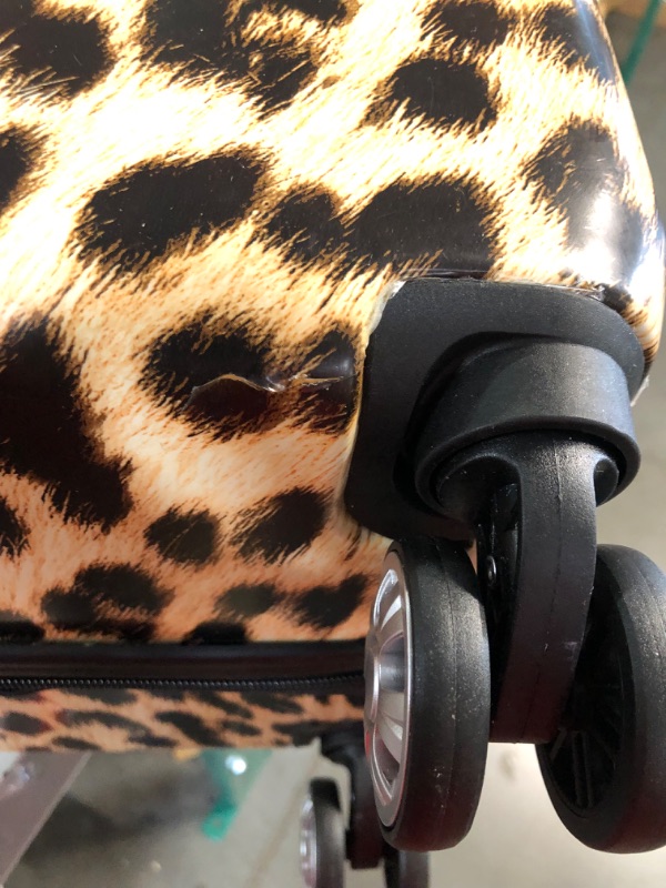 Photo 7 of **SEE NOTES**
Rockland Safari Hardside Spinner Wheel Luggage, Leopard, 3-Piece Set (20/24/28) 3-Piece Set (20/24/28) Leopard