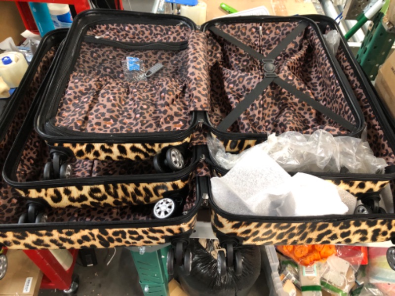 Photo 6 of **SEE NOTES**
Rockland Safari Hardside Spinner Wheel Luggage, Leopard, 3-Piece Set (20/24/28) 3-Piece Set (20/24/28) Leopard