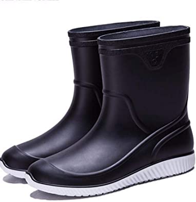 Photo 1 of Sanmm Men's Slip On Waterproof Rain Boots
