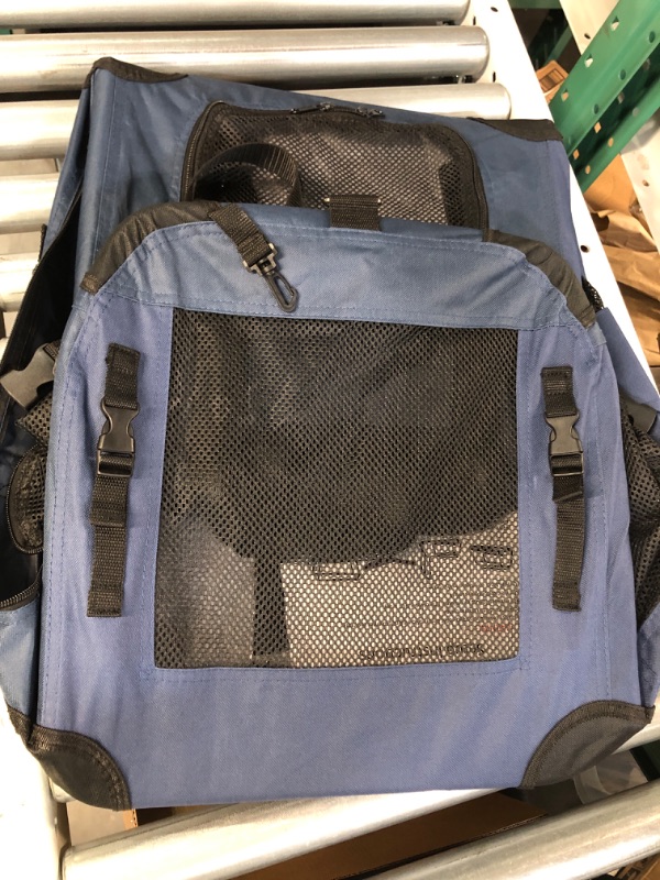 Photo 2 of *GENTLY USED* Petseek Extra Large Soft Sided Folding Pet Carrier 24"x16.5"x16" Blue