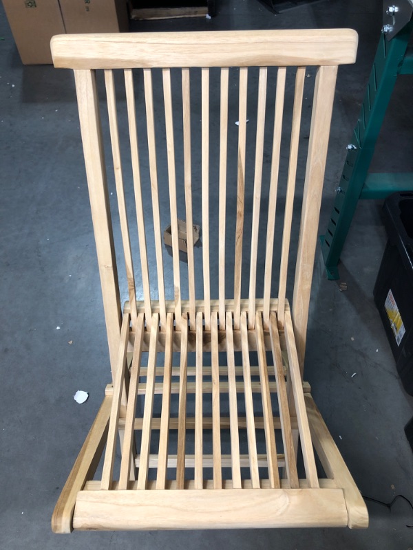 Photo 2 of *APPEARS NEW* Nordic Style Natural Teak Folding Chair