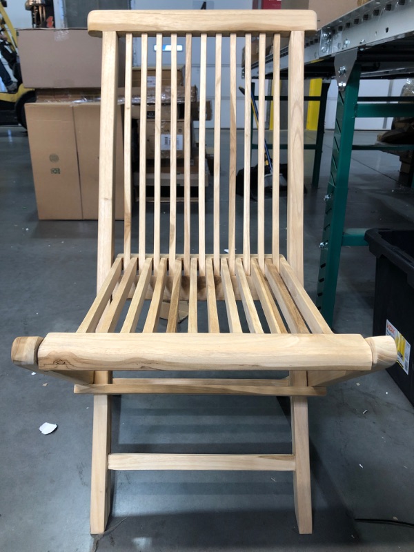 Photo 3 of *APPEARS NEW* Nordic Style Natural Teak Folding Chair