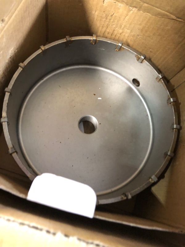 Photo 3 of ***Parts Only***160mm / 6.3 inch Concrete Hole Saw with 250mm SDS Plus Shank Connecting Rod ,Tungsten Carbide Teeth Cement Hole Saw for Cement Brick Concrete Stone Wall (160mm / 6.3 inch)