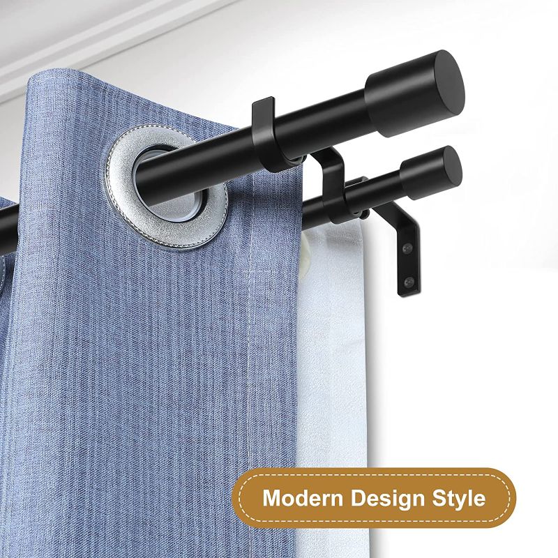 Photo 1 of **SEE NOTES** Curtain Rod for Windows 36 to 72 Inch(3-6Ft) with Modern End Cap