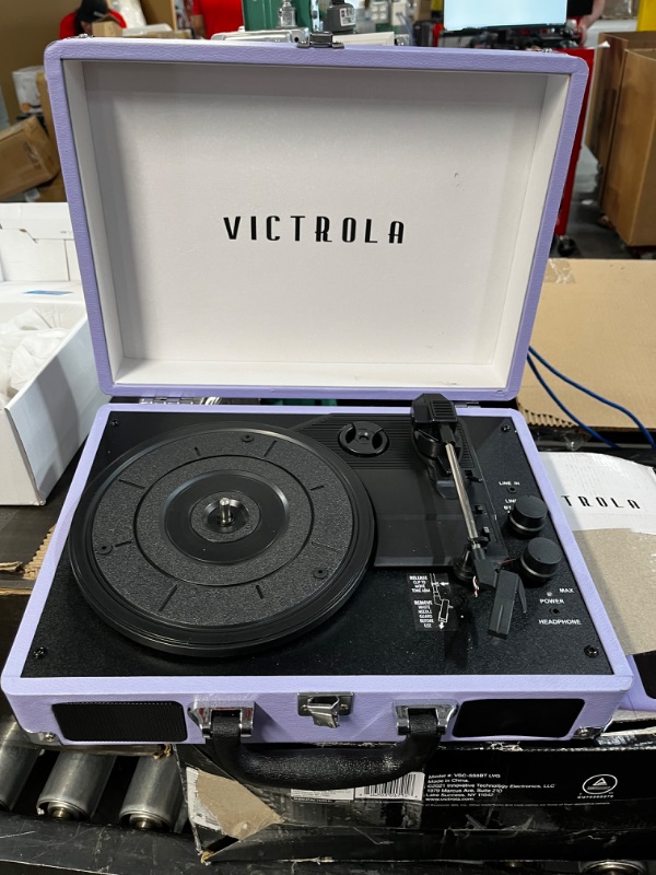 Photo 2 of Victrola Vintage 3-Speed Bluetooth Portable Suitcase Record Player with Built-in Speakers