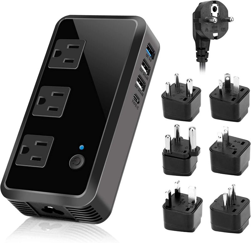 Photo 1 of 2300W Voltage Converter 220V to 110V Universal Travel Adapter/Power Converte with 3 USB Ports 