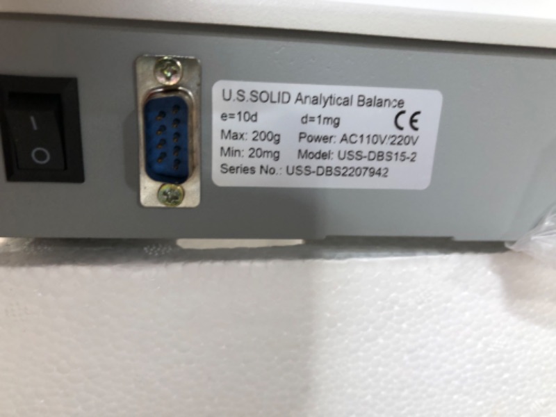 Photo 2 of *Minor Damage* U.S. SOLID 0.001g 1mg Analytical Balance Digital Lab Precision Scale 200g