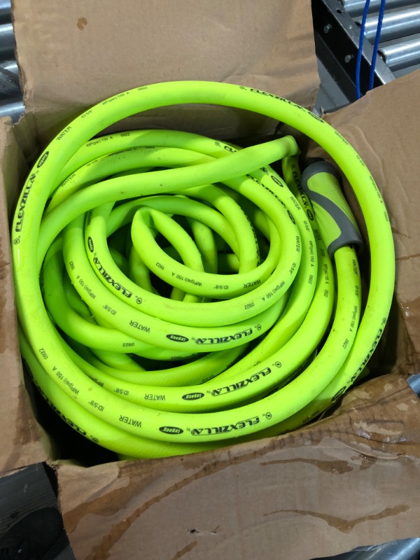 Photo 4 of *Used/WET* Flexzilla Garden Hose with SwivelGrip, 5/8 in. x 75 ft., Heavy Duty, Lightweight HFZG575YWS 