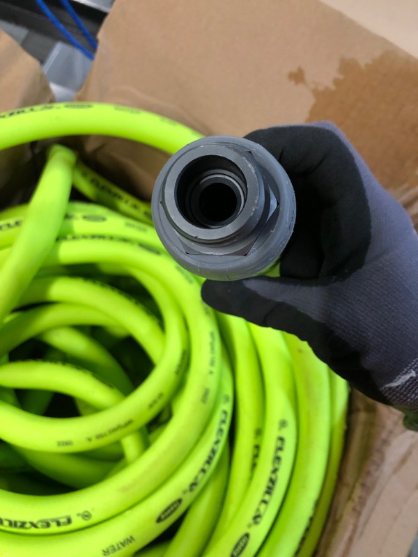 Photo 5 of *Used/WET* Flexzilla Garden Hose with SwivelGrip, 5/8 in. x 75 ft., Heavy Duty, Lightweight HFZG575YWS 