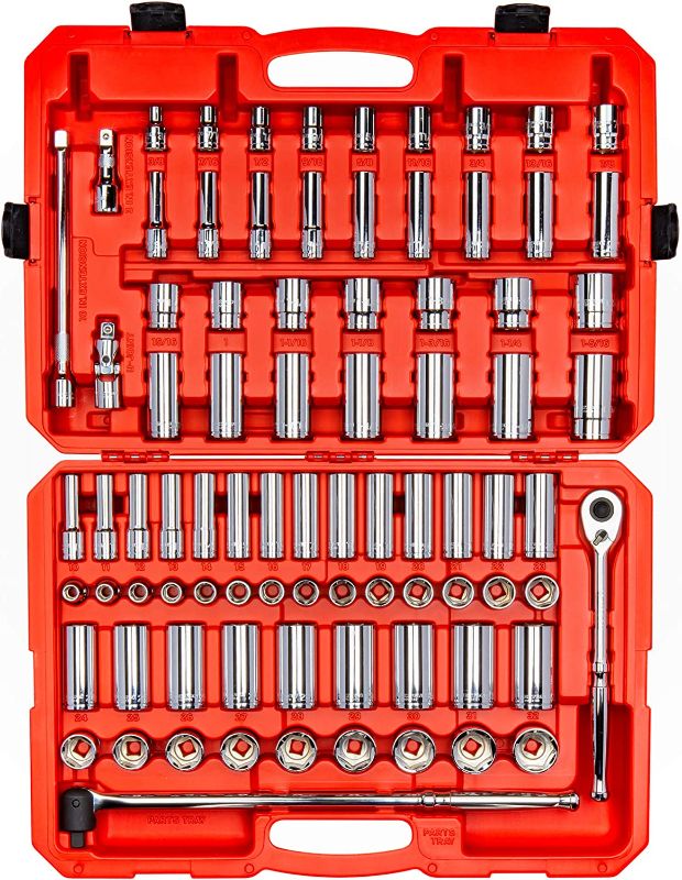 Photo 1 of *1 Latch Broken On Case*TEKTON 1/2 Inch Drive 6-Point Socket and Ratchet Set, 83-Piece (3/8 - 1-5/16 in., 10-32 mm) SKT25302 