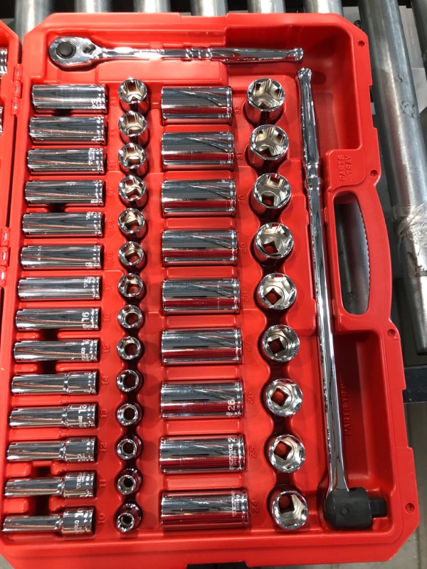 Photo 5 of *1 Latch Broken On Case*TEKTON 1/2 Inch Drive 6-Point Socket and Ratchet Set, 83-Piece (3/8 - 1-5/16 in., 10-32 mm) SKT25302 