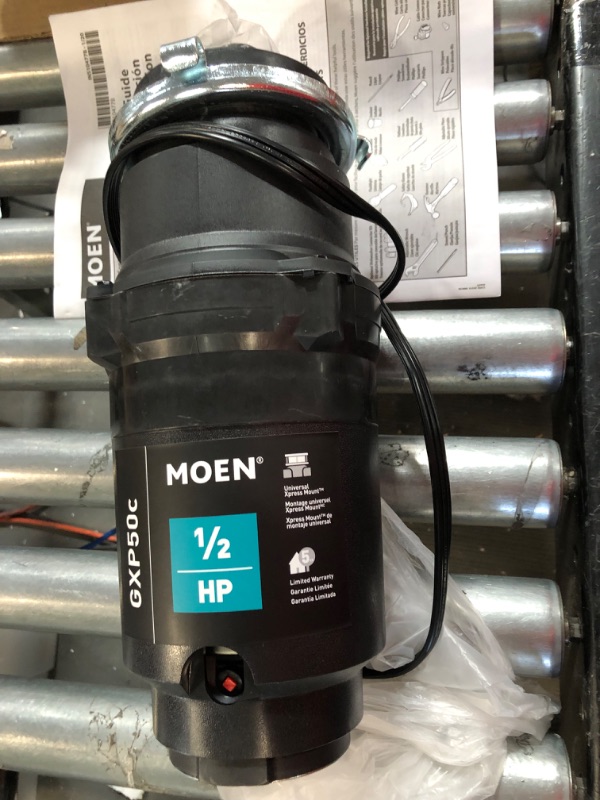 Photo 4 of *Used/Dirty* Moen GXP50C Prep Series PRO 1/2 HP Continuous Feed Garbage Disposal, Power Cord Included