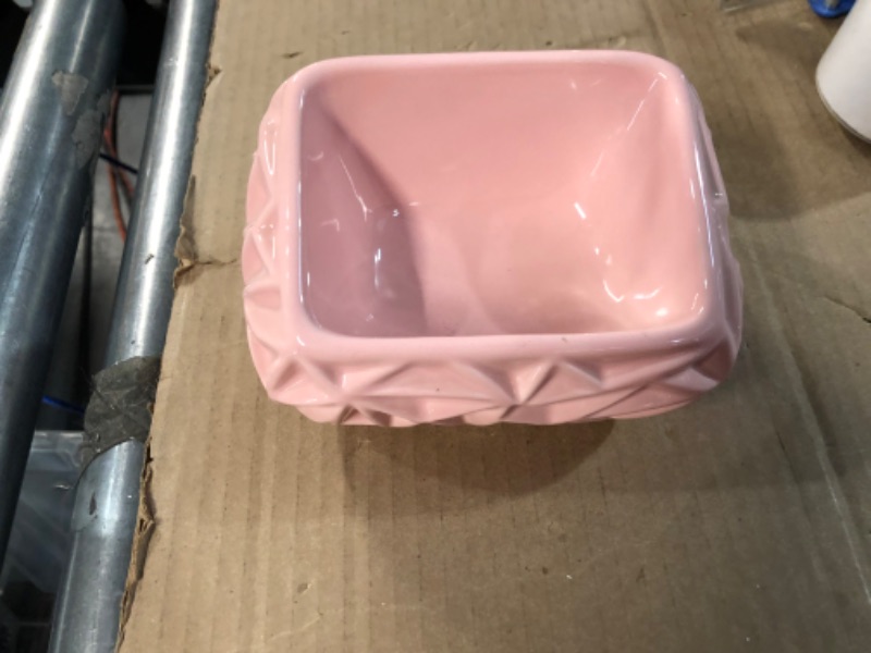 Photo 3 of **SEE NOTES**Ceramic Cat Feeding Bowls, Shallow Curve Inner Surface, Whisker Friendly, 4'X 5'” Opening, Anti Tipping, PINK